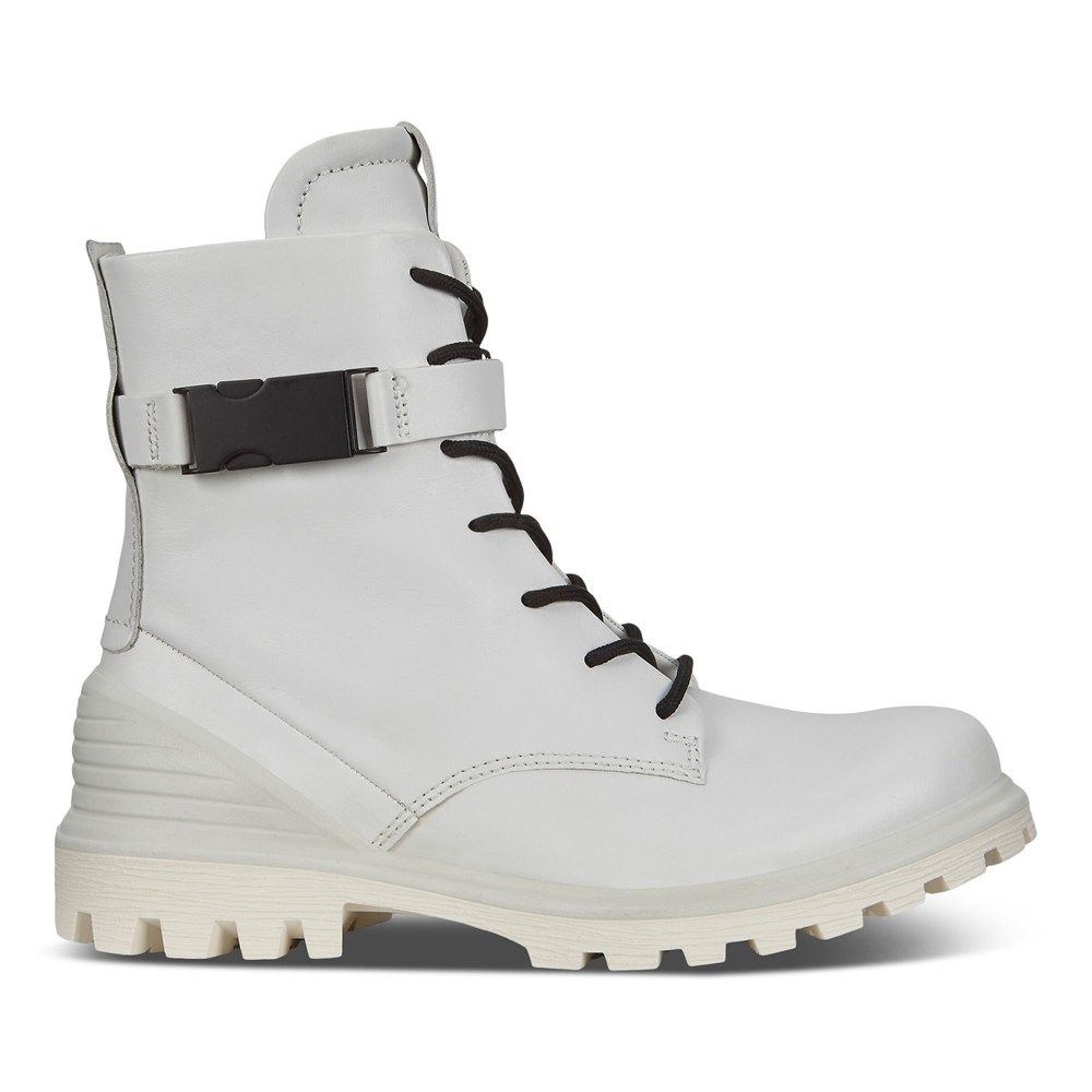 ECCO Womens Boots White - Tredtray Mid-Cut Buckled - EIA-975082